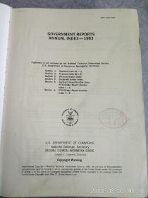 GOVERNMENT REPORTS  ANNUAL INDEX一1983