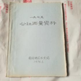 1975  公社雨量资料  廊坊地区