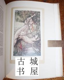 稀缺，限量签名版《莎士比亚故事集》13幅亚瑟.拉克姆彩色版画与2幅黑白插图，1909年出版，精装