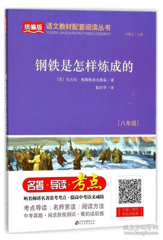 版语文教材配套阅读丛书：钢铁是怎样炼成的（18年河南目录）