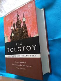 Leo Tolstoy: Three Novels (Complete and Unabridged): The Cossacks; War and Peace; Anna Karenina 托尔斯泰三部小说全文合集 英文版 布面精装本 16开 共1526页