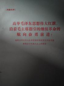 《高举毛泽东思想伟大红旗 沿着毛主席指引的继续革命的航向奋勇前进杨得志同志在山东省首届活学活用毛泽东思想积极分子代表大会上的报告