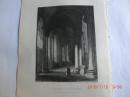 【现货 包邮】1860年钢版画 英格兰和威尔士教堂《SALISBURY CATHEDRAL view from trinity chapel looking west  》 尺寸26.4×17.4厘米