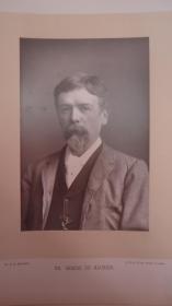 1890年：CABINET PORTRAIT GALLERY _  George Du Maurier 西方小资情调之祖画家 乔治•杜穆里埃肖像 原品蛋白老照片 极珍贵历史文物 品相佳