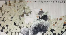 保真*著名画家四尺花鸟画*2798