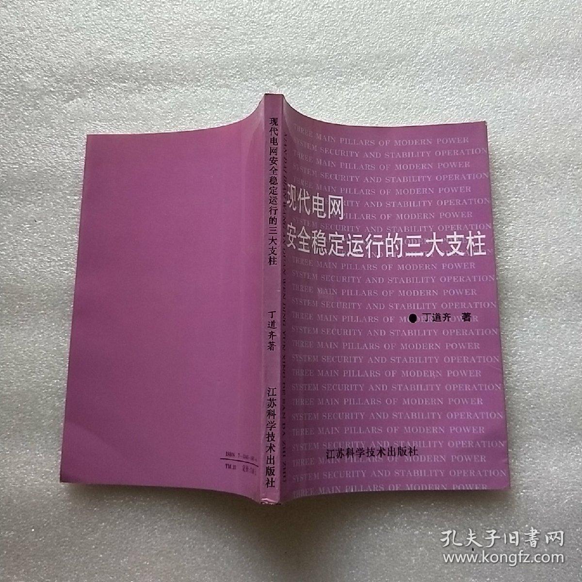 现代电网安全稳定运行的三大支柱 【作者丁道齐签名】内页干净