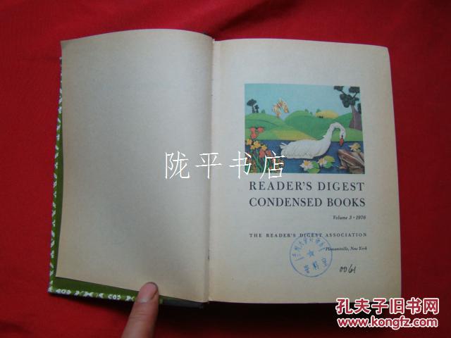 READER`S DIGEST CONDESED BOOKS读者文摘1976-3（精装原版英文）