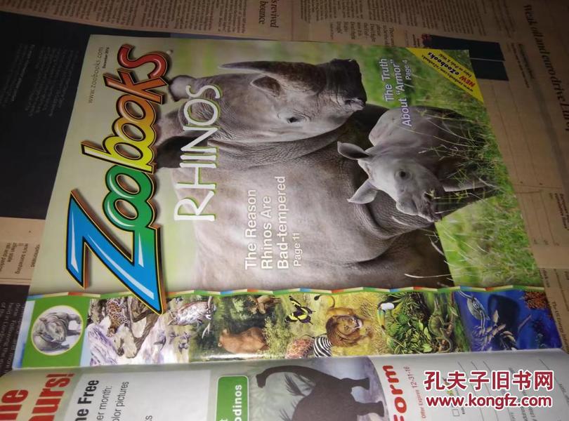 Zoobooks RHINOS 英文儿童动物摄影 犀牛 英语学习资料