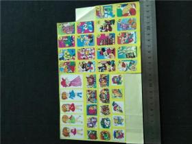 上世纪80年代港台明星卡通人物贴纸黄边贴纸怀旧收藏~米老鼠。9