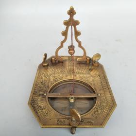 铜罗盘指南针  长期有货
尺寸如图，重约180克