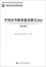 中国社会科学院财经战略研究院报告：中国公共财政建设报告2013（地方版）
