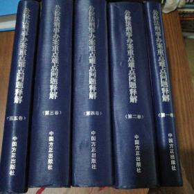 公检法刑事办案重点难点问题释解 1～5卷全