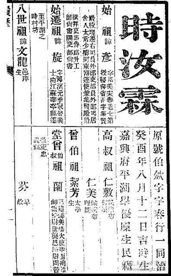 【提供资料信息服务】[清代科举史料]浙江宣统庚戌科(宣统2年1910年) 岁贡 时汝霖 硃卷（刻本）