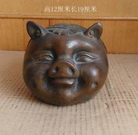 A850号四斤多重的老包浆吉祥猪摆件