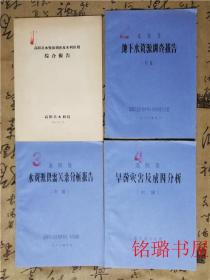 高阳县水资源调查及水利区划综合报告4册合售