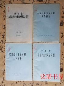 安国县水资源调查及水利区划综合报告4册合售