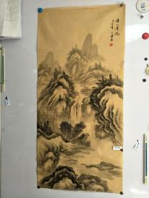 著名画家于谦山水117X54