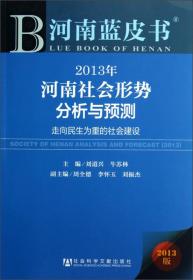 河南蓝皮书,2013年河南社会形势分析与预测:走向民生为重的社会建设