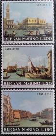 圣马力诺1971年  世界文化遗产威尼斯(卡纳莱托绘画作品) 3全新