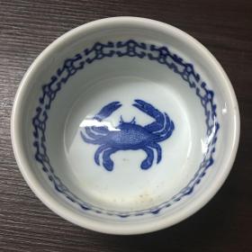 青花蟹碗