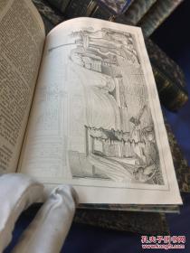 1850年全两卷《古意大利编年史和其制度道德习俗》 132张铜版画 含4张拉页铜版地图 书口大理石纹 ITALIE ANCIENNE