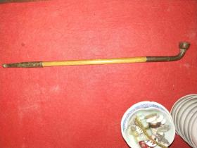 民国烟杠（材料：铜、竹）——40厘米长