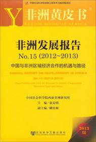 非洲黄皮书:非洲发展报告No.15（2012~2013）//中国与非洲区域经济合作的机遇与路径