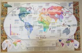 现货 national geographic美国国家地理地图1999年8月千禧年地图之文化/世界的声音Millennium in Maps: Cultures