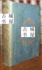 古籍，艾格尼丝著《植物自然史》20幅手工彩色雕刻版画，1852年伦敦出版，精装