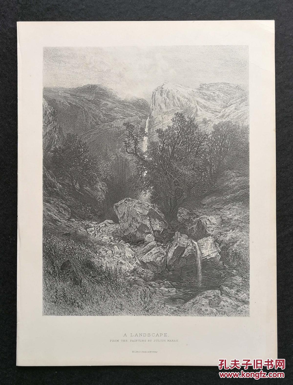 1888年照相凹版版画《风景》32×24厘米