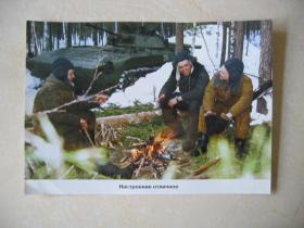 苏联坦克士兵在雪地里老照片