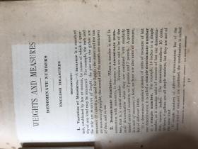 2291：《INTERNATIONAL CORRESPONDENCE SCHOOIS   WEIGHTS AND MEASURES DENOMINATE NUMBERS ENGLISH MEASURES 》国际函授学校 度量衡 定名数英测度