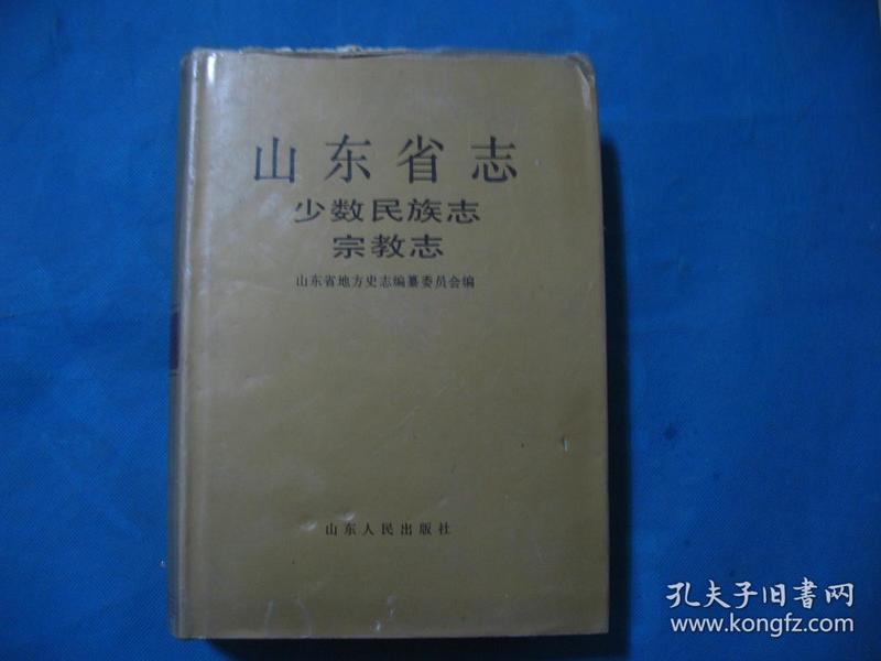 山东省志——少数民族志宗教志 （精装 大32开 封皮8.5品）