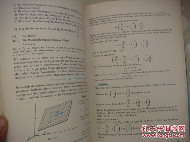 Analytische Geometrie in Vektorieller Darstellung 德文原版《 解析几何》 布面精装