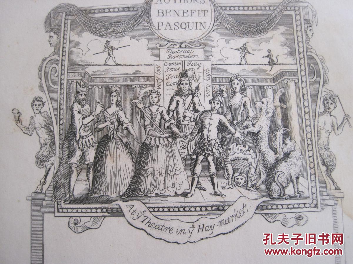 十九世纪 威廉·荷加斯 钢版画 凹印版画《THEARTE ROYAL》2020110