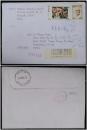2003年贴古巴1995年   摔跤+名人各1枚邮票实寄封（带条形码）