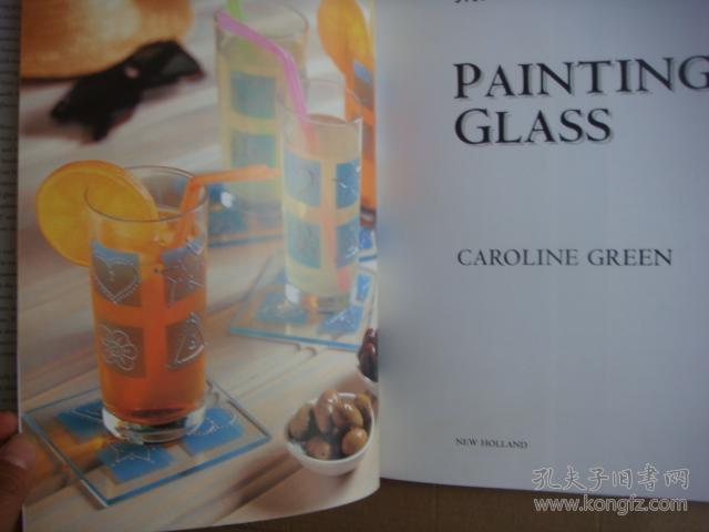 PAINTING GLASS (STEP-BY-STEP CRAFTS)  玻璃绘画 教程 英文原版大精装+书衣 近新