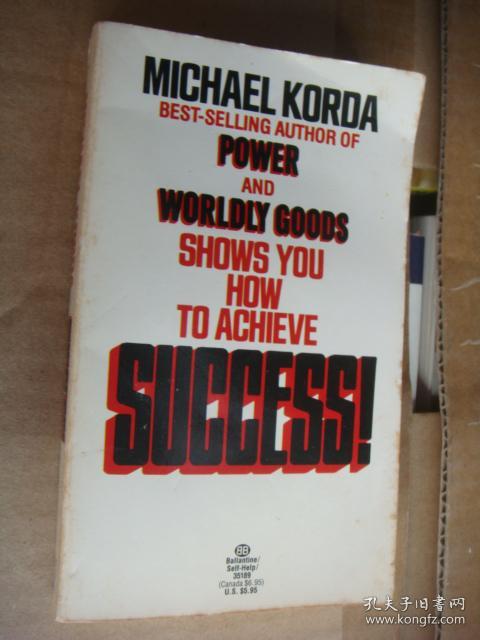 POWER AND WORLDLY GOODS SHOWS YOU HOW TO ACHIEVE SUCCESS!  英文原版， 奇书一本，内容好，书口三面刷黄