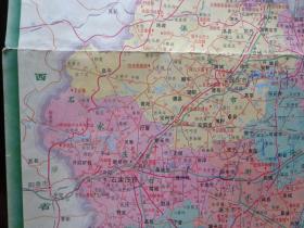 石家庄市城区图 2003年 4开独版 无标 比例1：4.8万，河北省交通旅游图（比例1：160万）。石家庄市市区公交线路一览表。贴防伪标签。