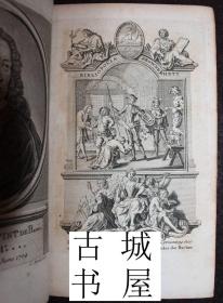 稀缺，《犹太间谍--土耳其，意大利，法国之间的一个哲与历史》版画插图，1744年伦敦出版，精装