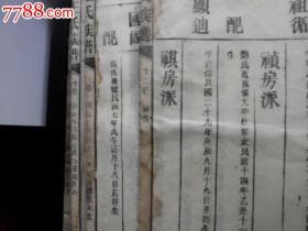 古籍善本----特大本！！！《王氏族谱》，光绪特大开版老家谱    大全共八册，品相保存完美，目录清晰大红扉页版权，千谱斋名家堂代友出家谱宗谱