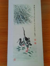 甘凤豪国画作品。丑小鸭