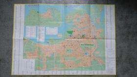 旧地图-海南省交通游览图(1995年3月1版1印)2开8品