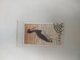 T1992-2鹳(2-1)信销邮票1枚