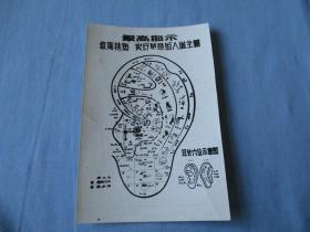耳针穴位示意图【内有最高指示；95品；见图】长15.3厘米、宽10.2厘米