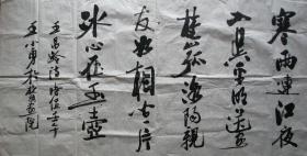 杭州—王小勇四尺书法寒雨连江夜