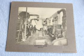 民国早期阿肯色州轧棉花工厂内景，设备和工人，早期工业历史大幅银盐照片，有博物馆藏标记