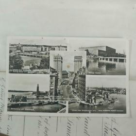 1950s瑞典实寄明信片