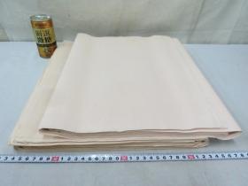 Pb-00872 日本产手工老楮皮纸!草木染,浅桃,色色泽淡雅柔和!半切!规格35*136cm!四尺对开!84枚!薄口楮皮!书画都可用