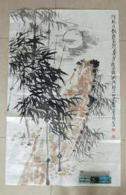 画家曹杨（阳）大幅国画《清风月影》